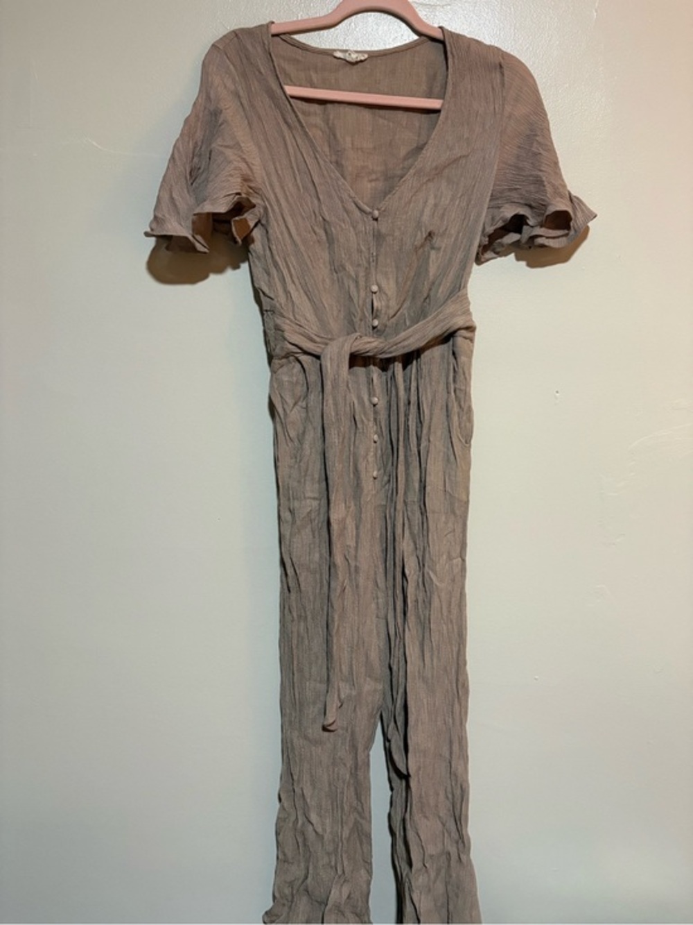 ODDY Pink and Brown Two-Tone Top